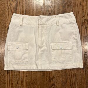 Princess Polly white cargo mini skirt size 4